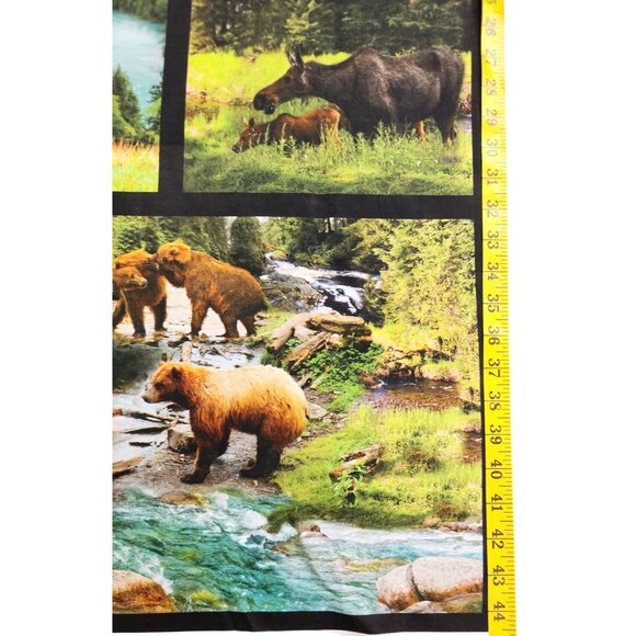 Natures Wonder Scenic Wildlife Fabric Panel 24"x44" By Studio RK For Robert Kauf - Picture 8 of 14
